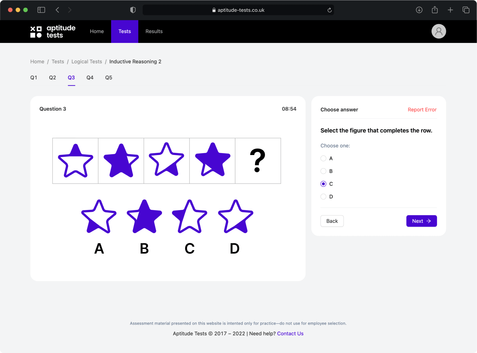 AXA Inductive Reasoning Tests — Aptitude Tests